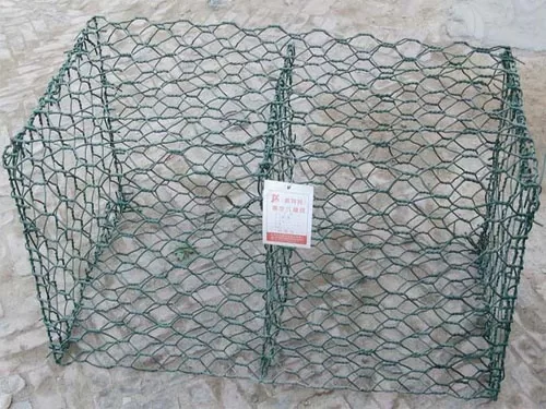 Dark Green PVC-Coated Hexagonal Gabion Baskets (2.7mm Wire) for Erosion Control​