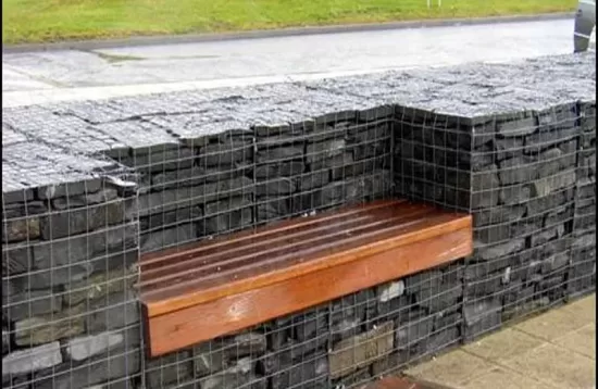 Gabion Basket Outdoor Bench