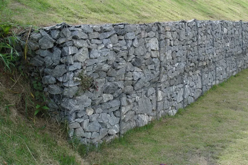Slope protection gabion mats design